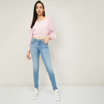 Women Skinny Fit Stonewashed Jeans