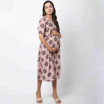 Ethnic Motifs Maternity Empire Midi Dress