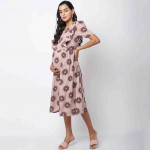 Ethnic Motifs Maternity Empire Midi Dress